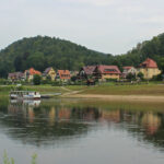 fietsen langs de Elbe