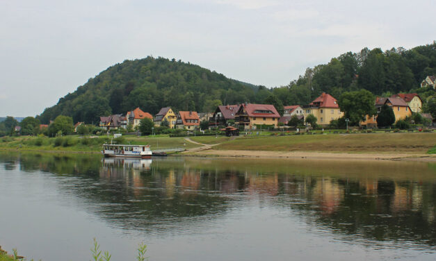 fietsen langs de Elbe