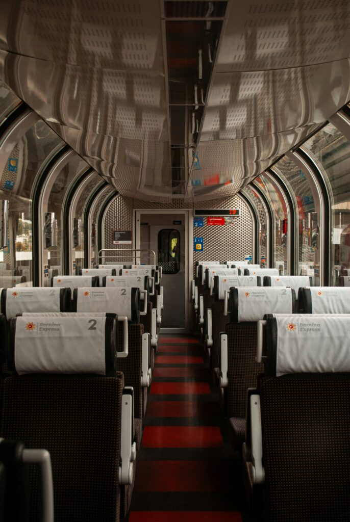 De bernina express interieur tweede klasse